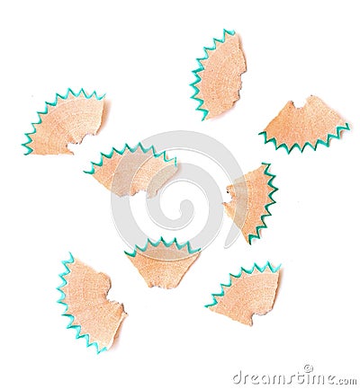 Crayon shavings Stock Photo