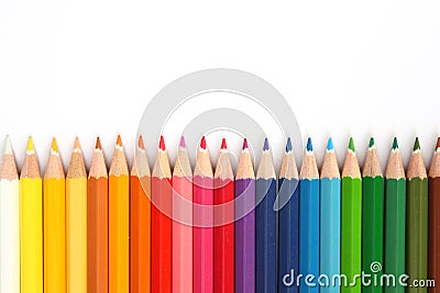 Crayon Tips Stock Photo