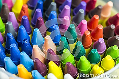 Crayon tips Stock Photo