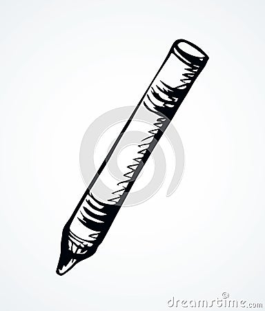 Crayon. Vector drawing icon sign Vector Illustration