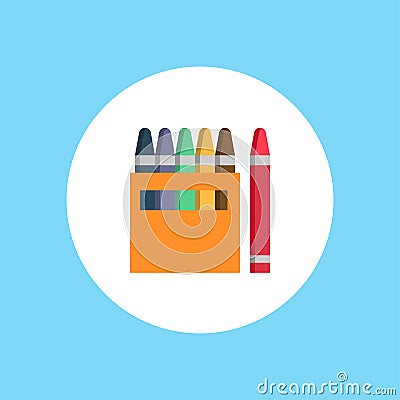 Crayon vector icon sign symbol Vector Illustration