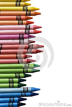 Crayons background Stock Photo