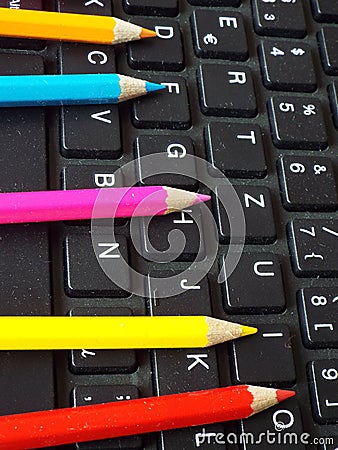 Crayons bring color Stock Photo