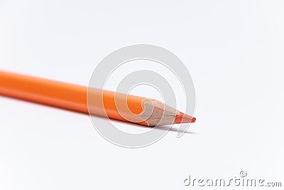 Crayons colored pencil in different colors crayon pen orange Stock Photo