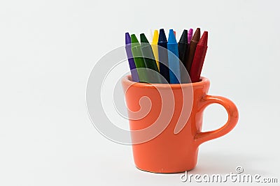 Crayons full color for kids Stock Photo