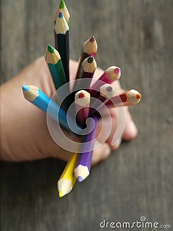 crayons Stock Photo