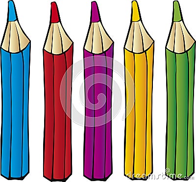 Crayons pencils Vector Illustration