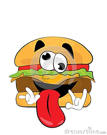 Crazy Burger cartoon Cartoon Illustration