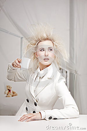 Crazy Business woman Stock Photo