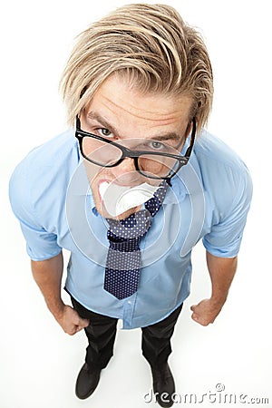 Crazy businessman Stock Photo