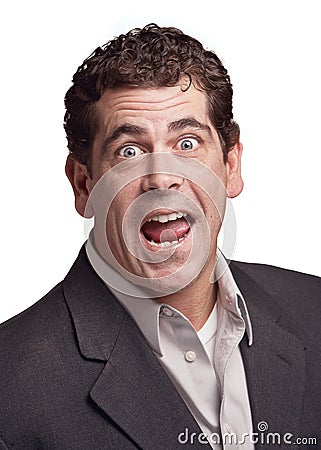 Crazy businessman Stock Photo