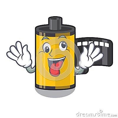 Crazy camera roll in the cartoon drawer Vector Illustration