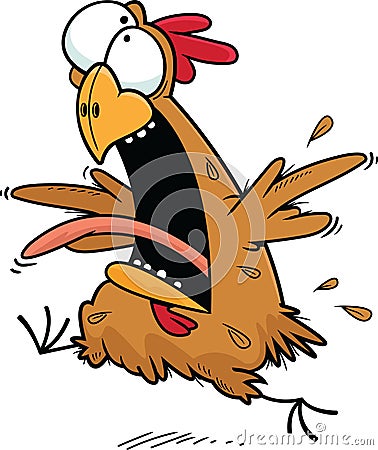 Crazy chicken Vector Illustration