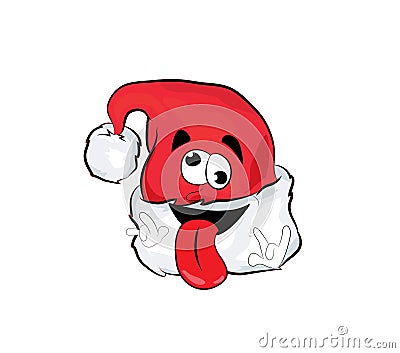 Crazy Christmas hat cartoon Cartoon Illustration