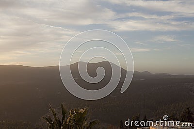 Crazy clouds in Israel nice Views Stock Photo