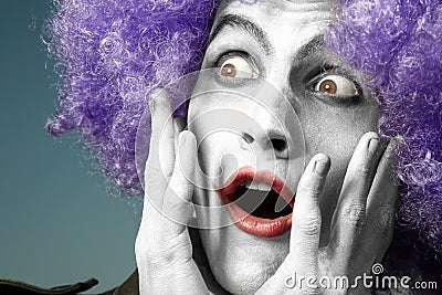 Crazy clown Stock Photo