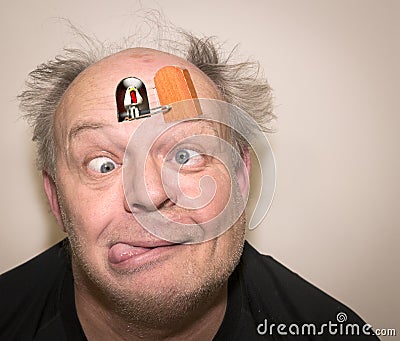 Crazy Cuckoo Man Stock Photo