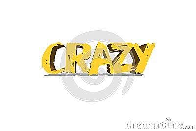 Crazy 3d colored logo Stock Photo