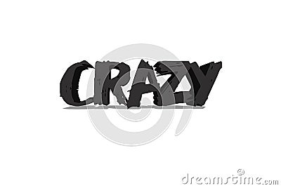 Crazy 3d colored logo Stock Photo