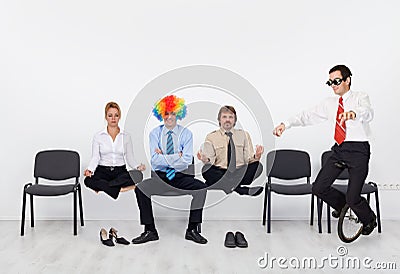 Crazy day at the office Stock Photo