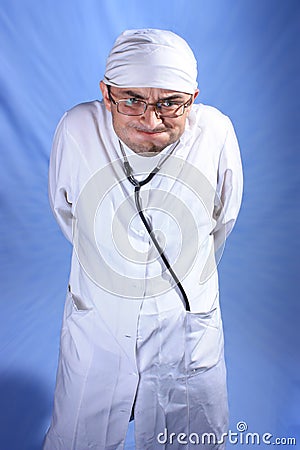 Crazy doctor Stock Photo