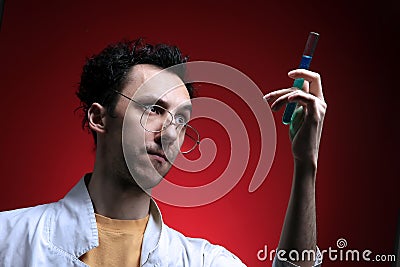 Crazy doctor Stock Photo