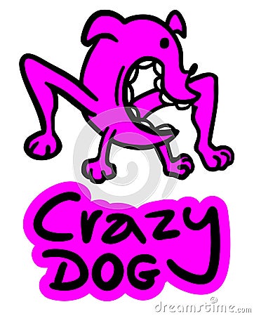 Crazy dog Vector Illustration