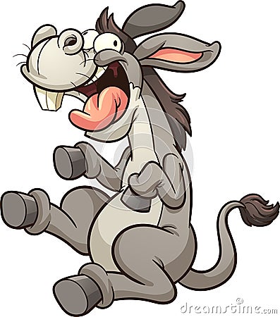 Crazy Donkey Vector Illustration