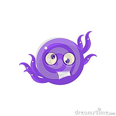 Crazy Funny Octopus Emoji Vector Illustration