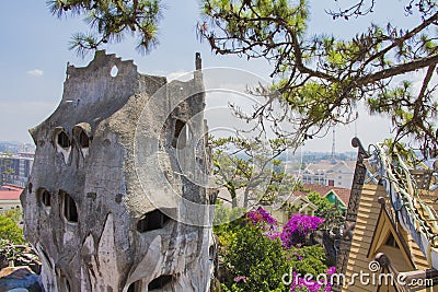 Crazy house at Dalat city Stock Photo