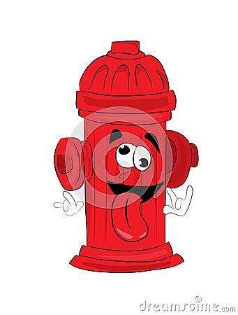 Crazy hydrant cartoon Cartoon Illustration