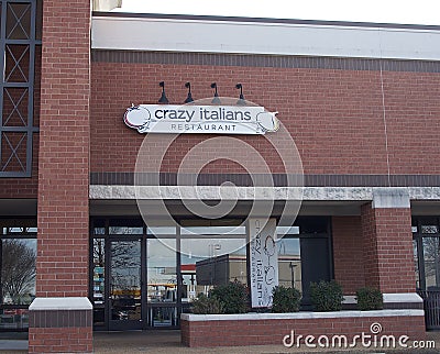 Crazy Italians Restaurant, Memphis, TN Editorial Stock Photo