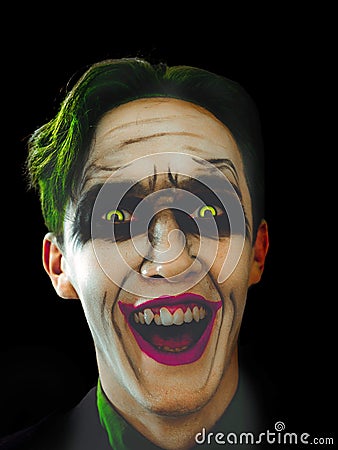 Crazy joker face Stock Photo