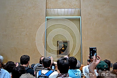 Crazy for the mona lisa Editorial Stock Photo