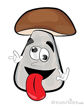 Crazy mushroom cartoon Cartoon Illustration