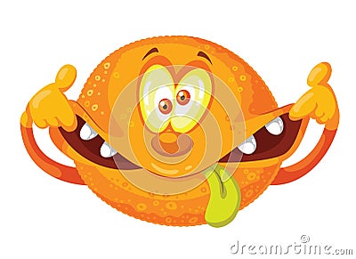 Crazy orange Vector Illustration