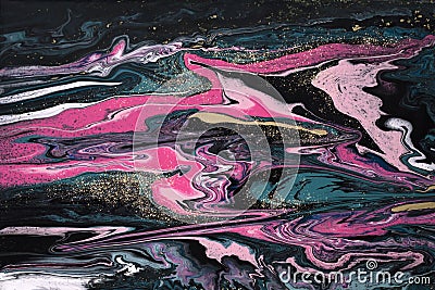 Crazy pink abstract art. Colourful and trendy. Stock Photo