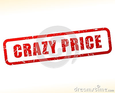 Crazy price stamp Vector Illustration