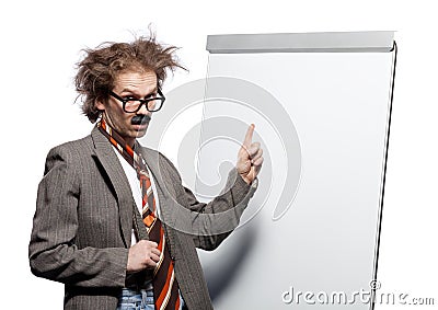 Crazy professor Stock Photo