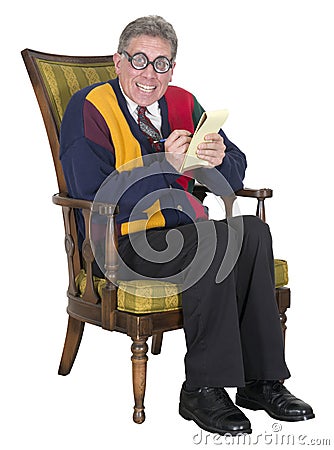 Crazy Psychiatrist, Shrink, Doctor Funny, Isolated Stock Photo