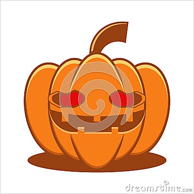 Halloween crazy pumkin illustration Vector Illustration