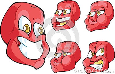 Crazy red face Vector Illustration