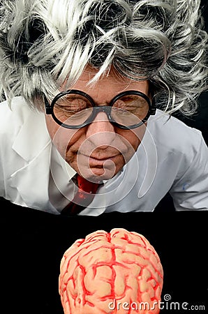 Crazy Scientist Stock Photo