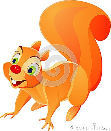 Crazy squirrel Vector Illustration