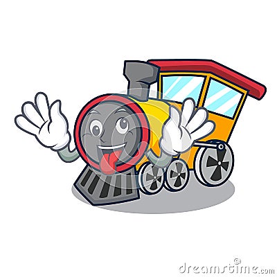 Crazy train mascot cartoon style Vector Illustration