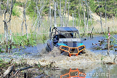 Summer offroad competition on ATV and UTV Editorial Stock Photo