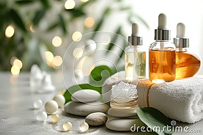 Cream aromatherapy for anxiety nighttime mattifying cream jar. Skincare decompressanti aging jar pot makeup removal mockup Stock Photo