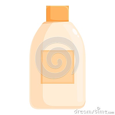 Cream bottle dispenser icon cartoon vector. Small bottom salve Vector Illustration