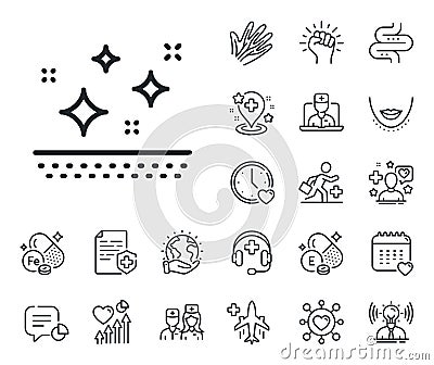 Clean skin line icon. Cream care sign. Cosmetic lotion. Online doctor, patient and medicine. Vector Vector Illustration