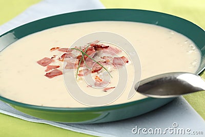 Cream cheese soup Stock Photo